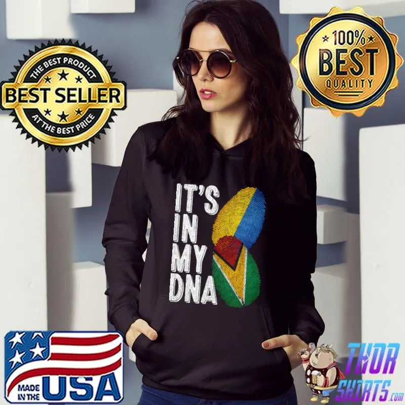 Ukraine And Guyana It's In My DNA Finger Print T-Shirt Hoodie