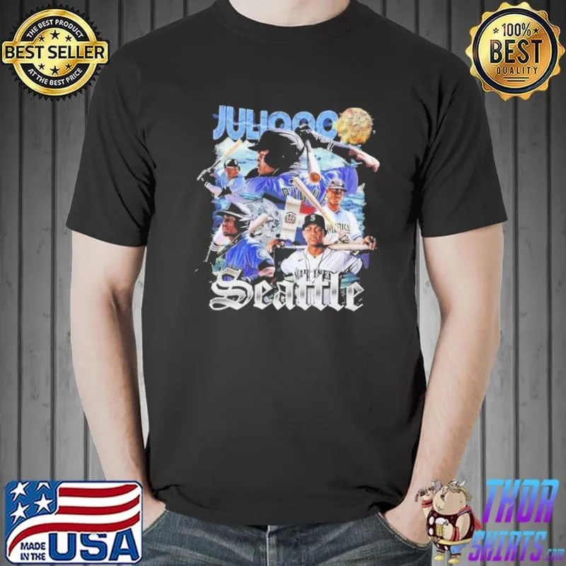 Vintage baseball player julio rodriguez mlb mariners shirt