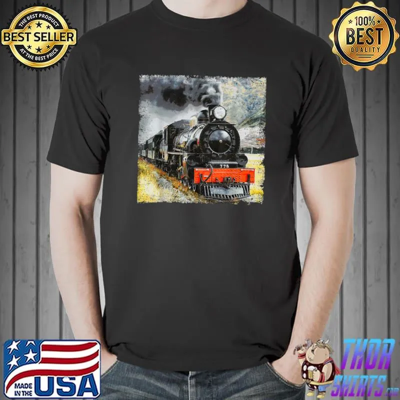 Vintage Steam Train Railway Locomotive T-Shirt