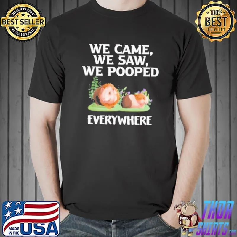 We came we saw cute wheek Guinea pig lover shortsleeve shirt