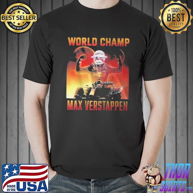 World champ max verstappen 33 redbull team 2022 nascar racing formula 1 f1 clasisc shirt