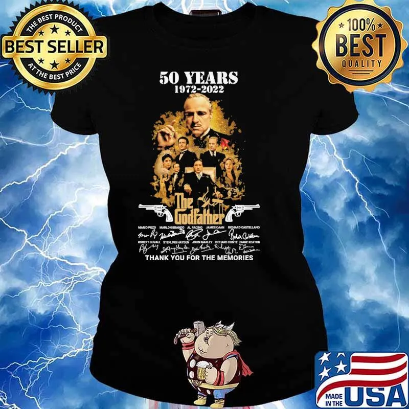 50 Years 1972 2022 The Godfather Thank You For THe Memories Shirt Ladies tee