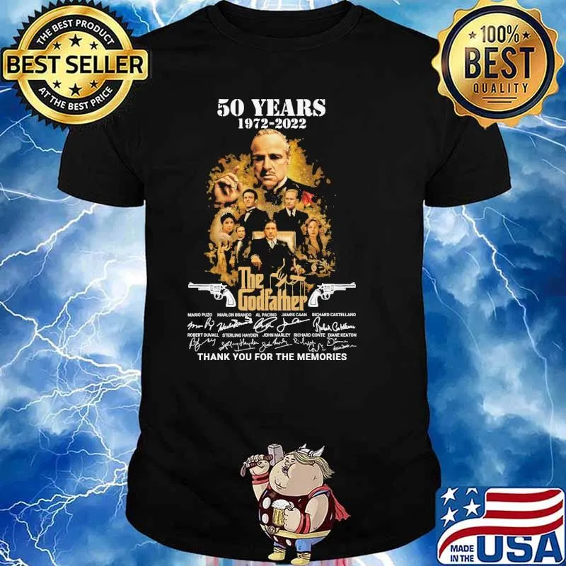 50 Years 1972 2022 The Godfather Thank You For THe Memories Shirt