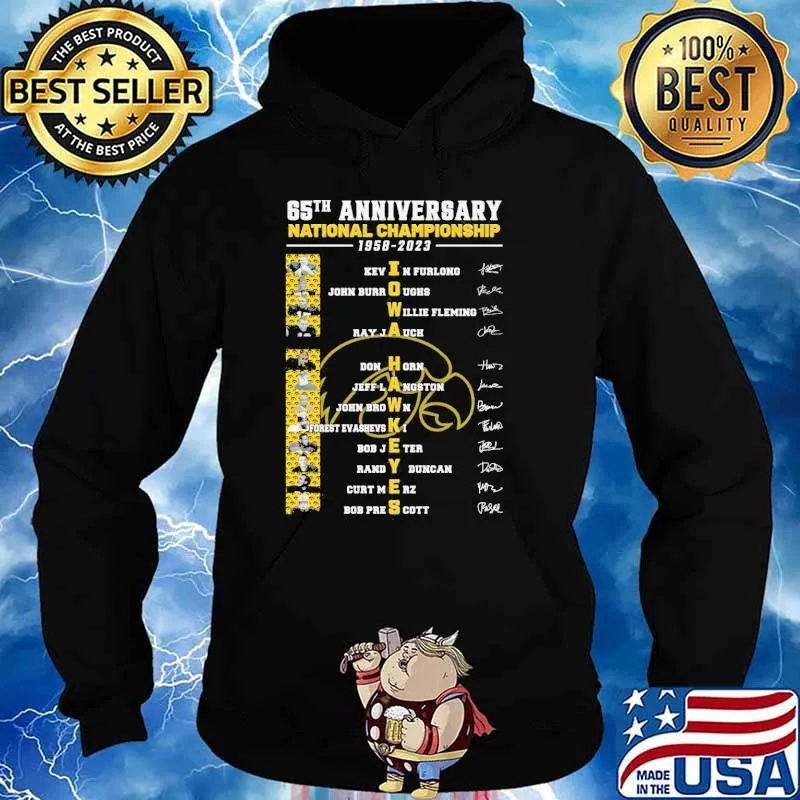 65th anniversary national championship Iowa Hawkeyes Signatures Shirt Hoodie