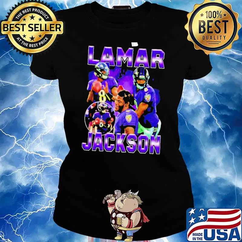 8 Lamar Jackson Baltimore Ravens s Ladies tee