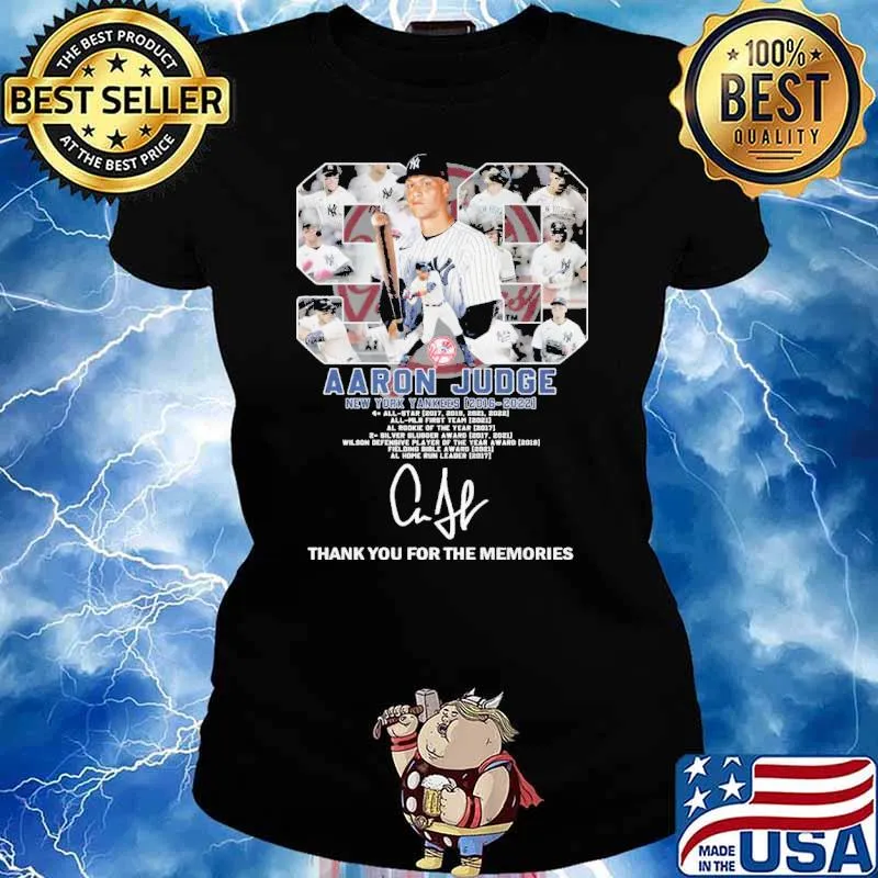 Aaron judge New York Yankees thank for memories signatures s Ladies tee