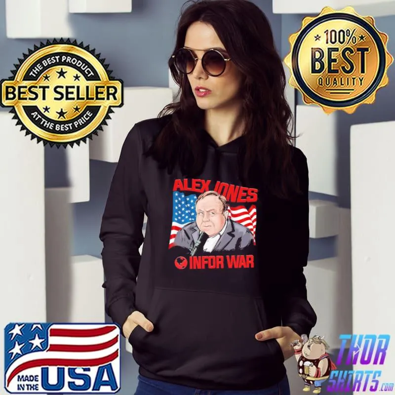 Alex jones infor war flag usa s Hoodie