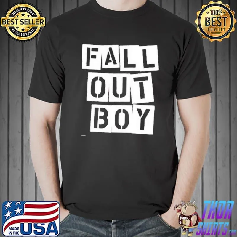 Alphabet card fall out boy classic shirt