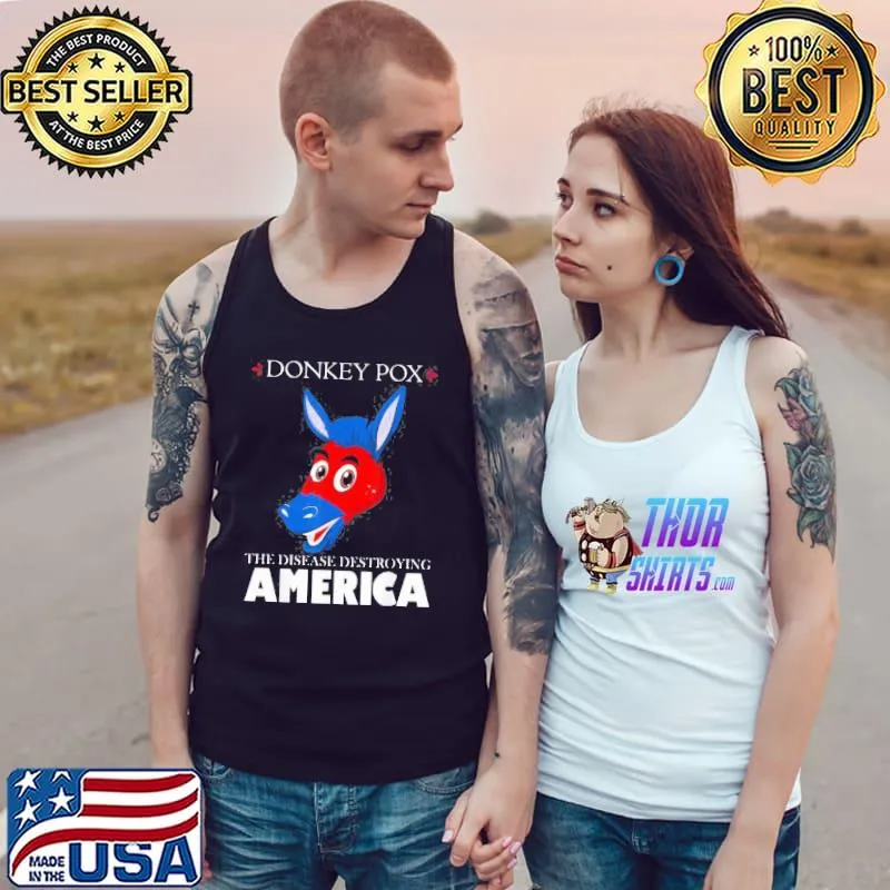 AntI Biden donkeypox is destroying America inflaltion colorful print classic s Tank Top