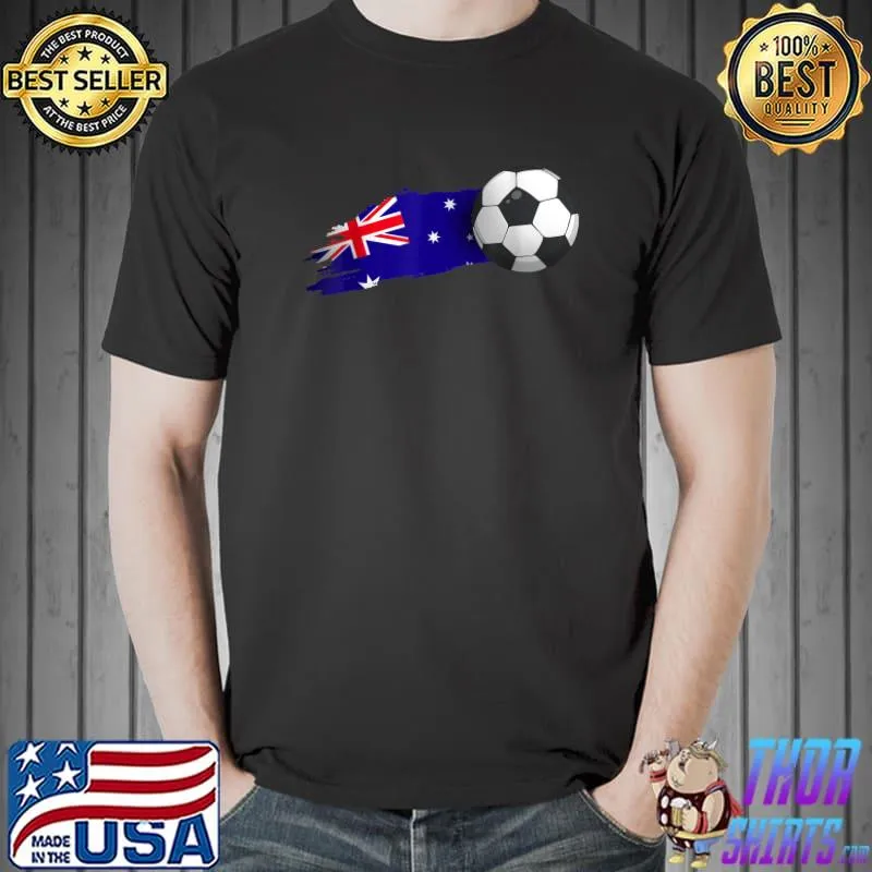 Australia Flag With Soccer Ball T-Shirt