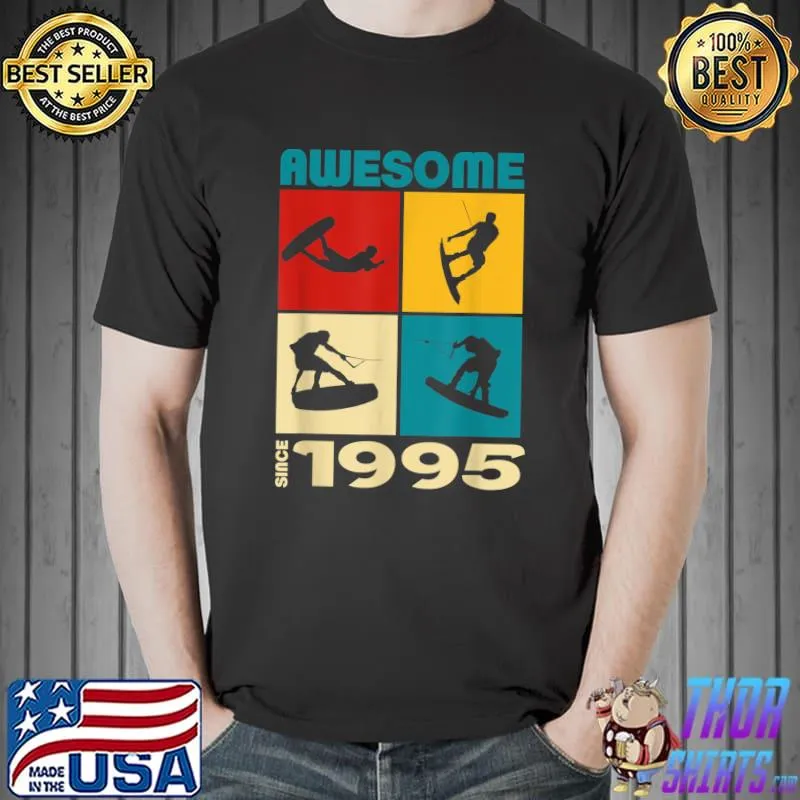 Awesome Since 1995 Wakeboard Retro T-Shirt