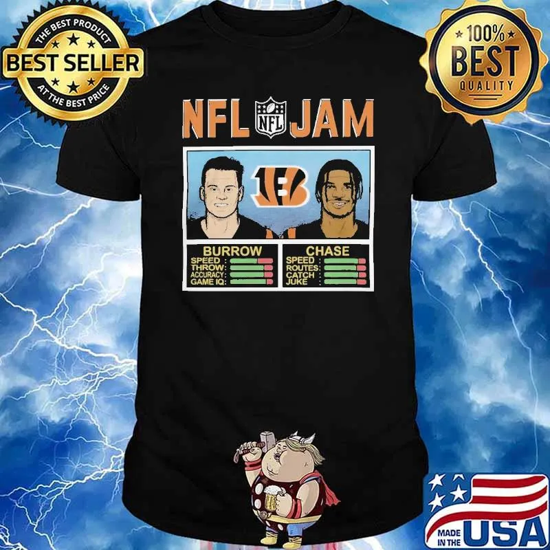 Bengals Burrow And Chase NFL Jam Shirt