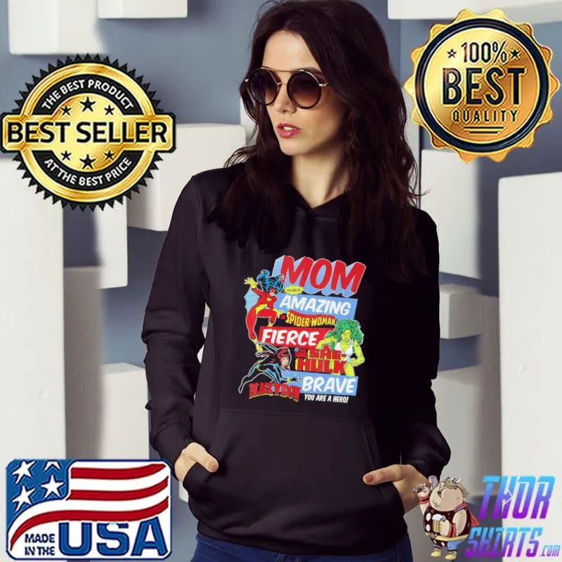 Birthday gifts for mom Marvel vintage retro amazing mom graphic classic s Hoodie