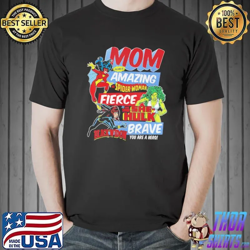 Birthday gifts for mom Marvel vintage retro amazing mom graphic classic shirt