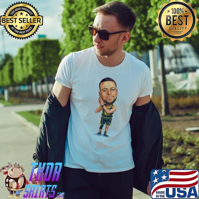 Cartoon art steph curry mpv finals 2022 basketball sport shirt