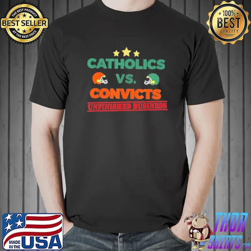 Catholics vs convicts vintage fitted classic shirt