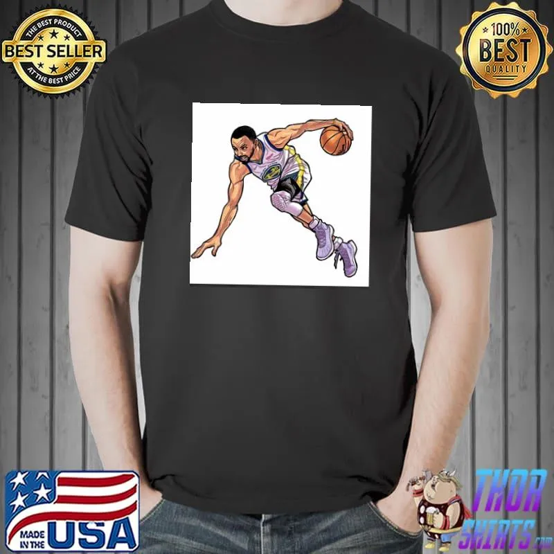 Chef driving to the basket stephen curry sport shirt