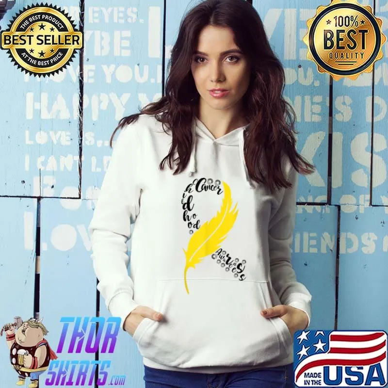 Childhood Cancer Awareness Costume Ribbon Feather Faith T-Shirt Hoodie