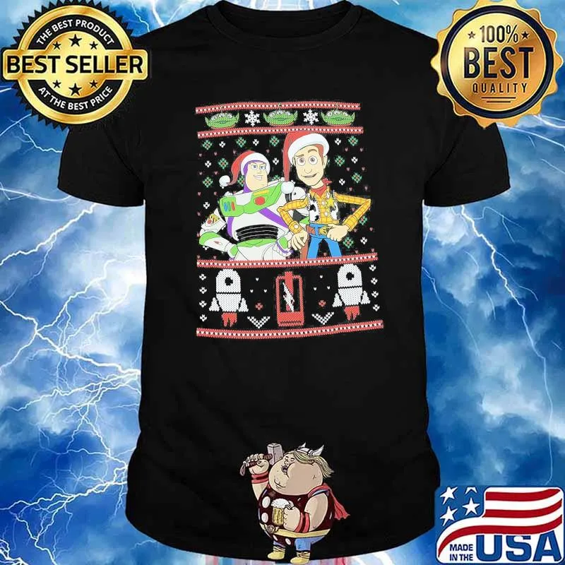 Christmas Toy Story Buzz Lightyear Woody Aliens Shirt