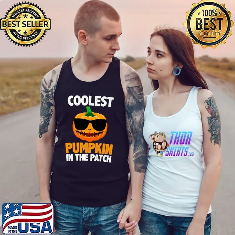 Coolest Pumpkin In The Patch Trick Or Treat Sunglasses Black Halloween T-Shirt Tank Top