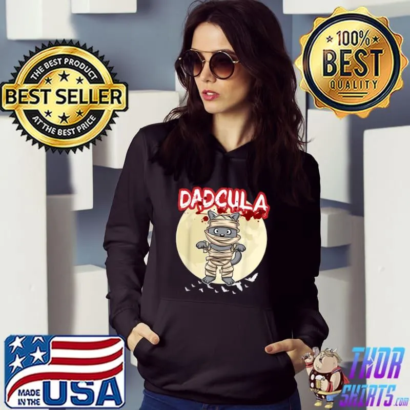 Dadcula Dracule Vampire Dad Halloween Father's Day Moon T-Shirt Hoodie
