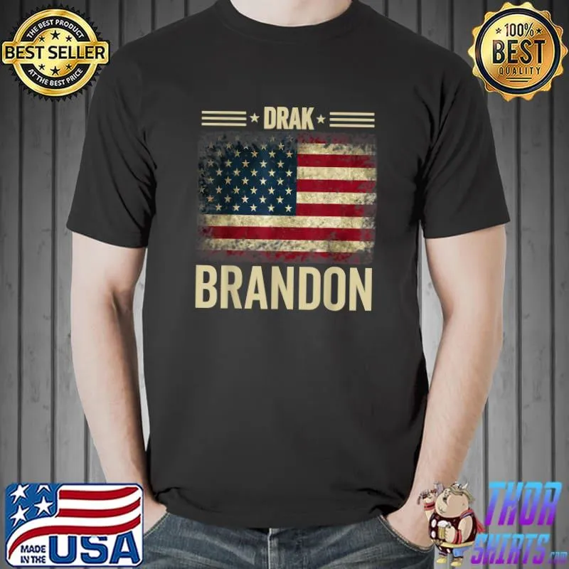 Dark Brandon America Political Usa Flag T-Shirt