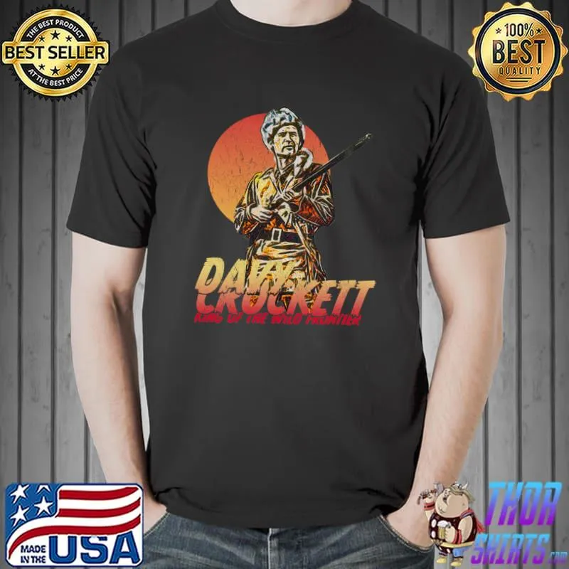Davy Crockett King Of the Wild Frontier Grunge Bloodmoon T-Shirt