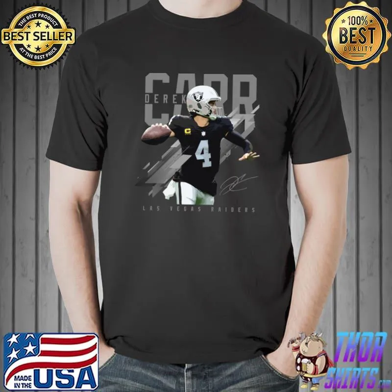 Derek Carr Las vegas Raiders Football Signature T-Shirt