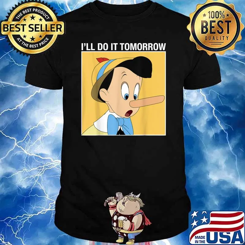 Disney Pinocchio I'll Do It Tomorrow T-Shirt