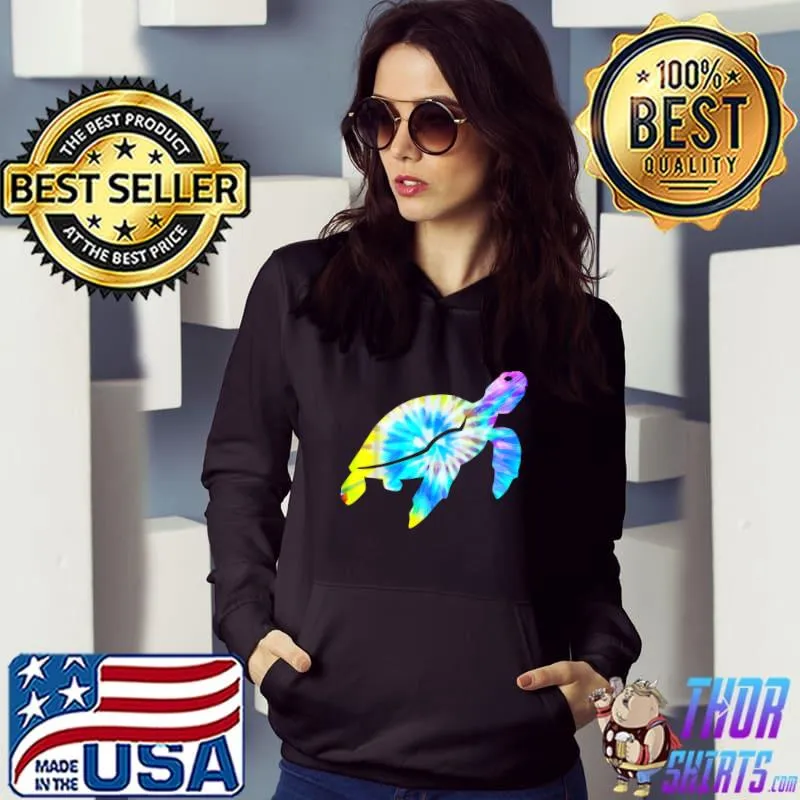 Diver Turtle Lovers Tie Dye Sea Turtle T-Shirt Hoodie