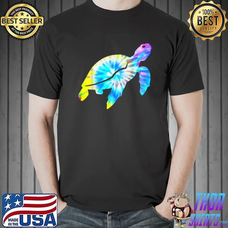 Diver Turtle Lovers Tie Dye Sea Turtle T-Shirt