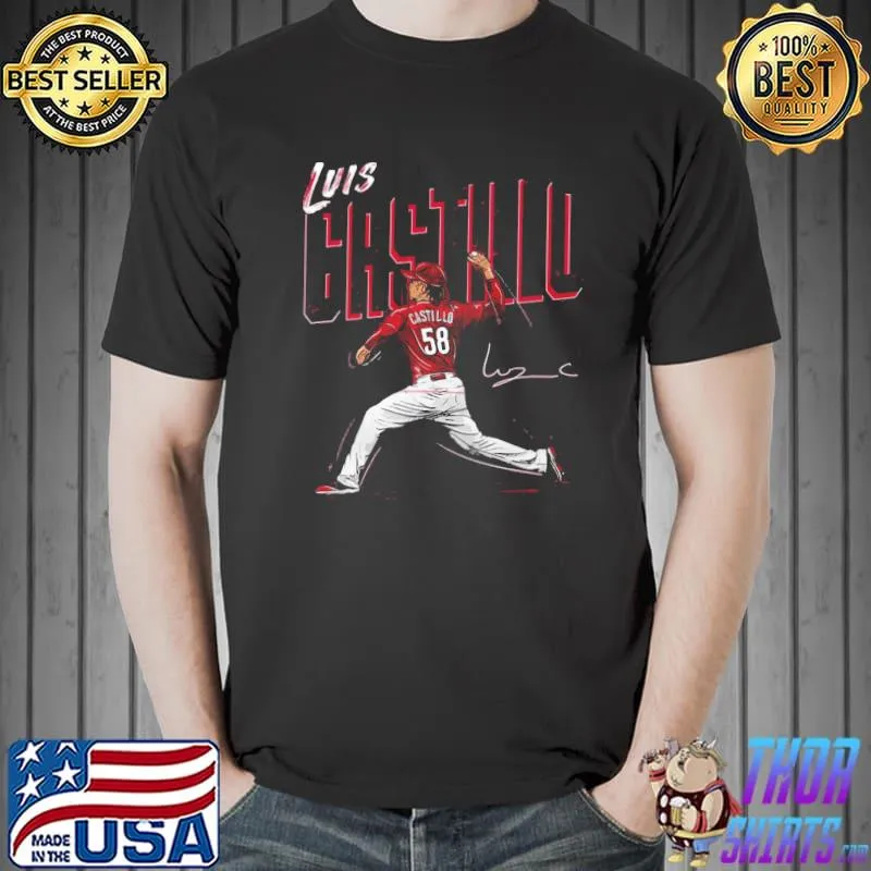 Dominican pro baseball pitcher mlb luis castillo chisel sport shirt