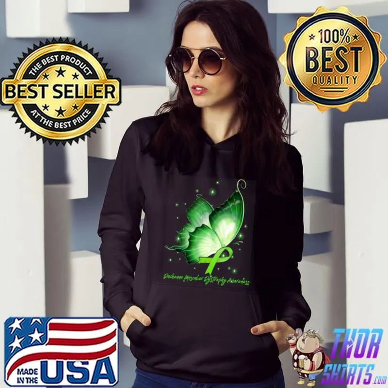 Duchenne muscular dystrophy awareness butterfly ribbon T-Shirt Hoodie