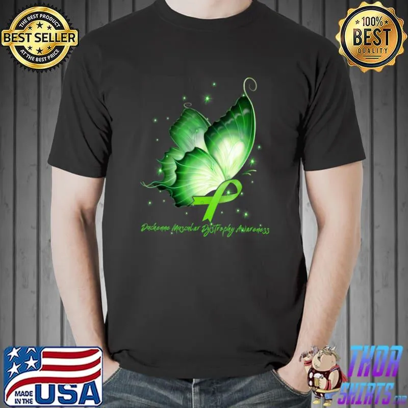 Duchenne muscular dystrophy awareness butterfly ribbon T-Shirt