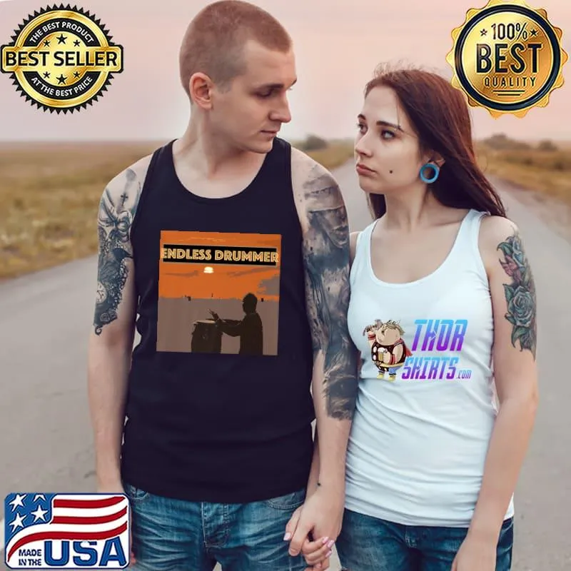 Endless Drummer Drum Circle Sunset Color T-Shirt Tank Top