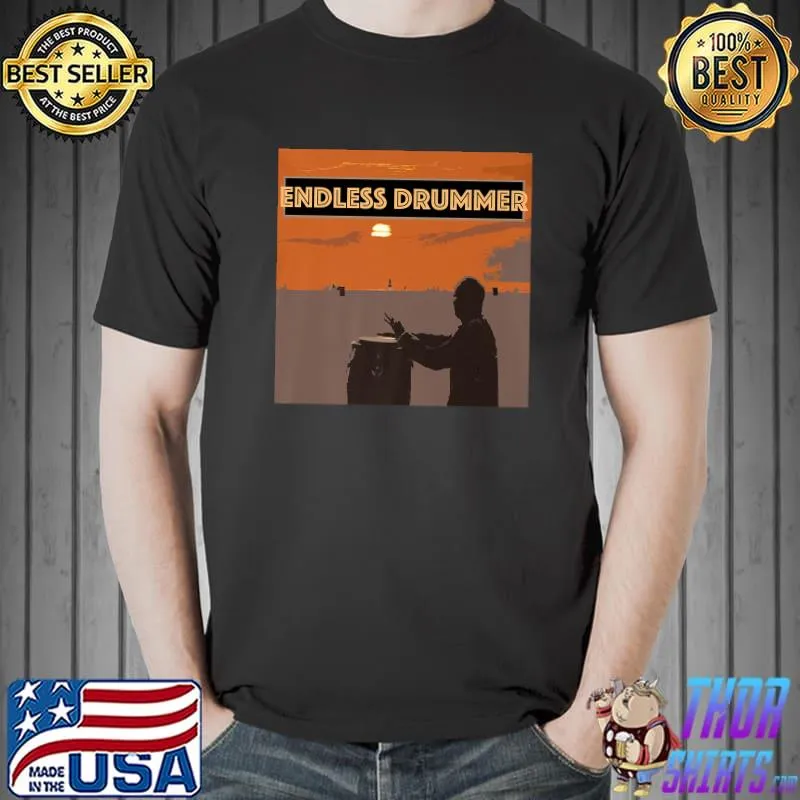 Endless Drummer Drum Circle Sunset Color T-Shirt