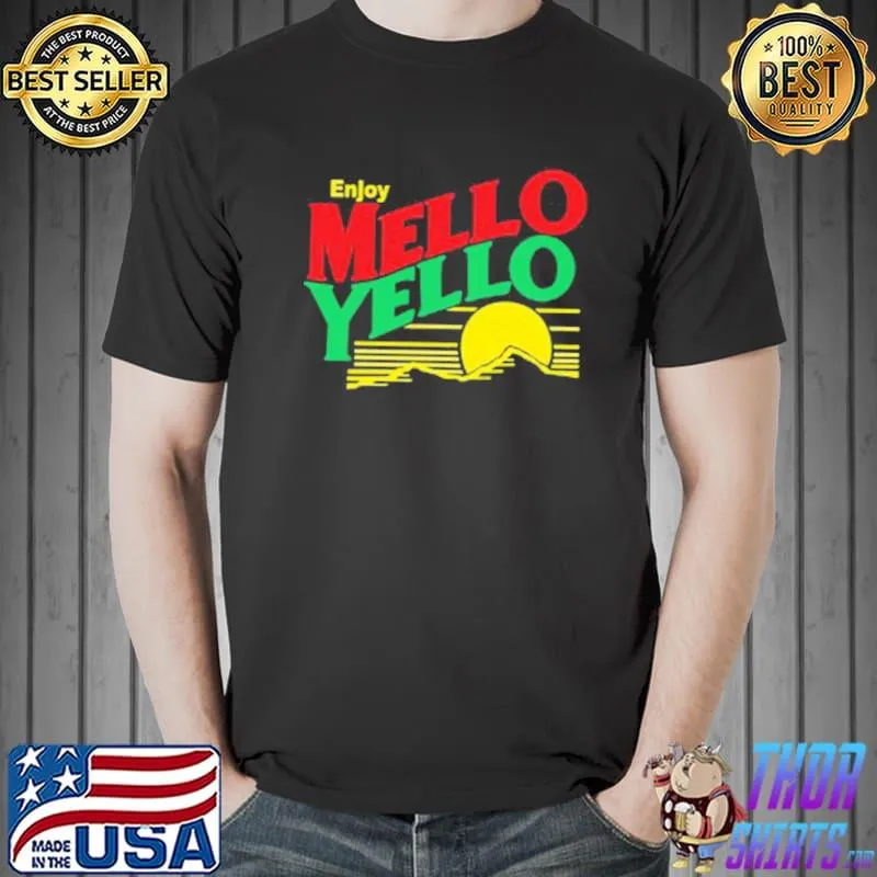 Enjoy mello yello logo cole trickle 51 mens black classic shirt