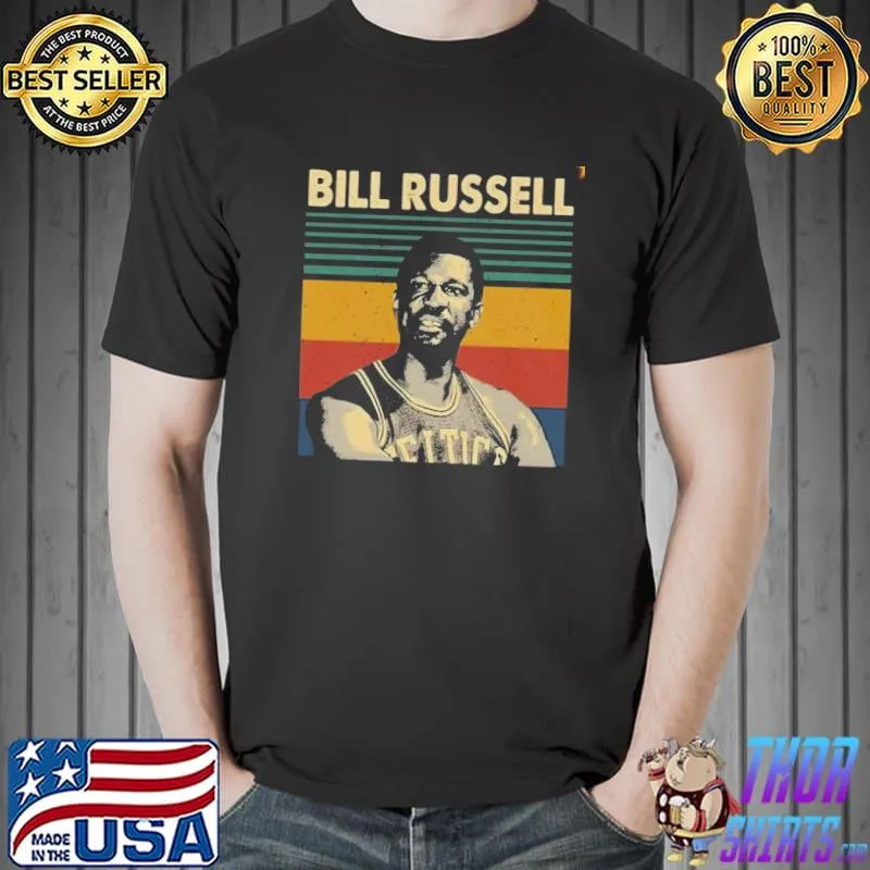 Fanart design legend vintage memories rip legend bill russell classic shirt