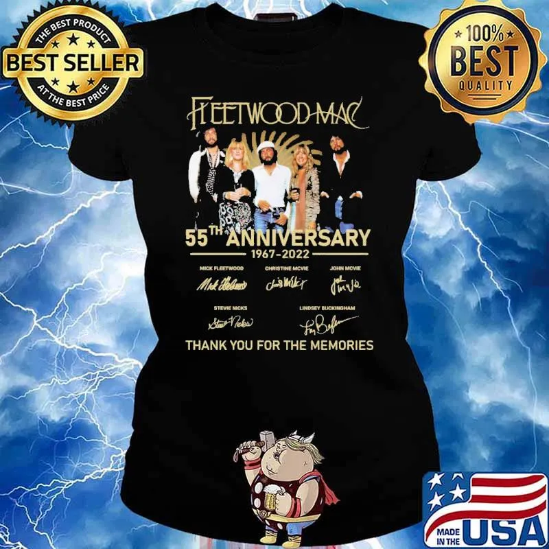 Fleetwood mac 55th anniversary thank for memories signatures s Ladies tee