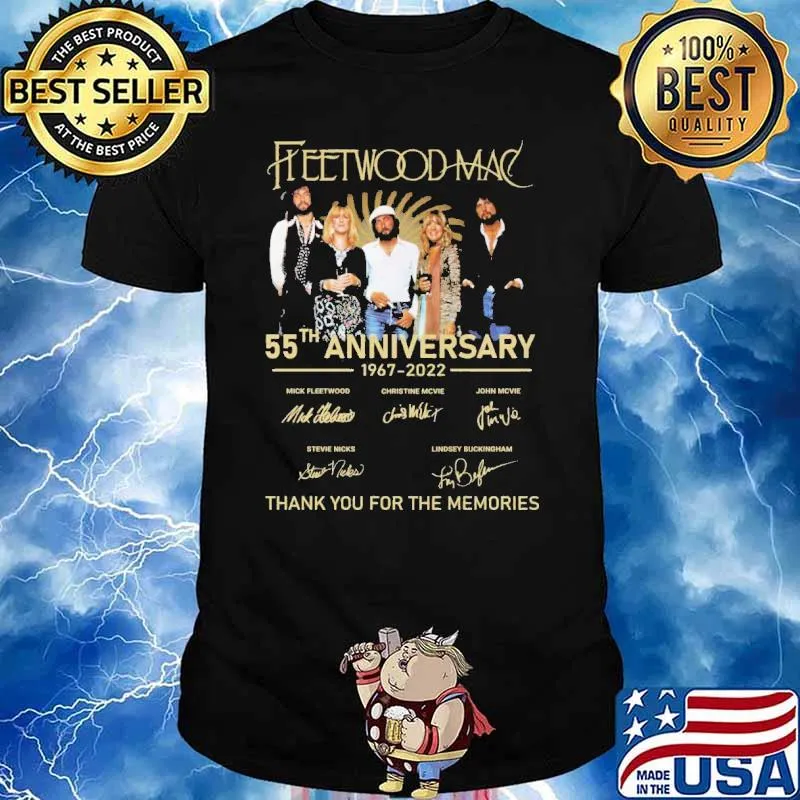 Fleetwood mac 55th anniversary thank for memories signatures shirt