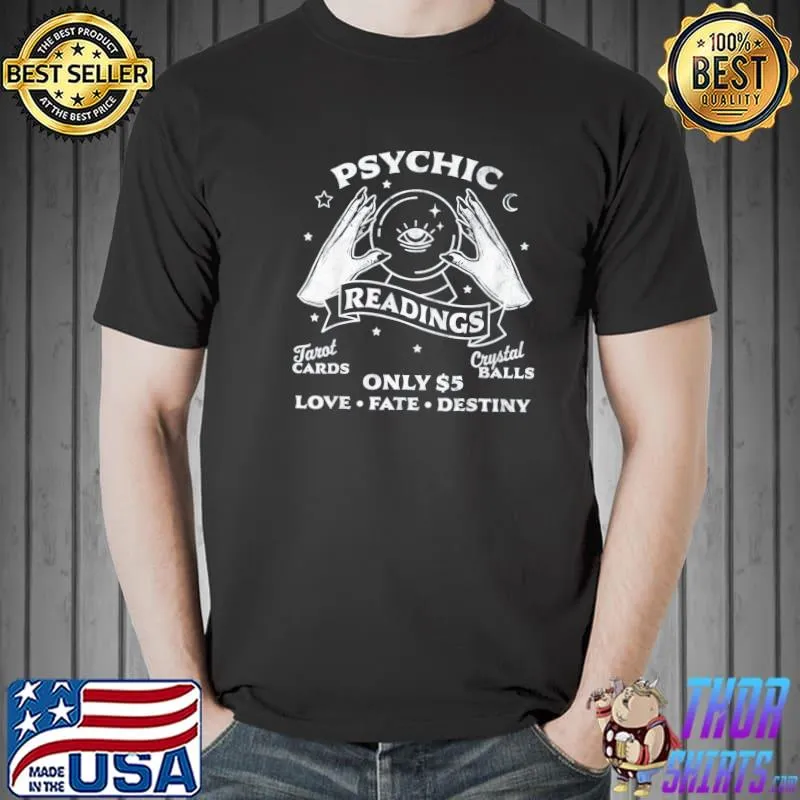Fortune teller psychic readings tarot crystal ball vintage classic shirt