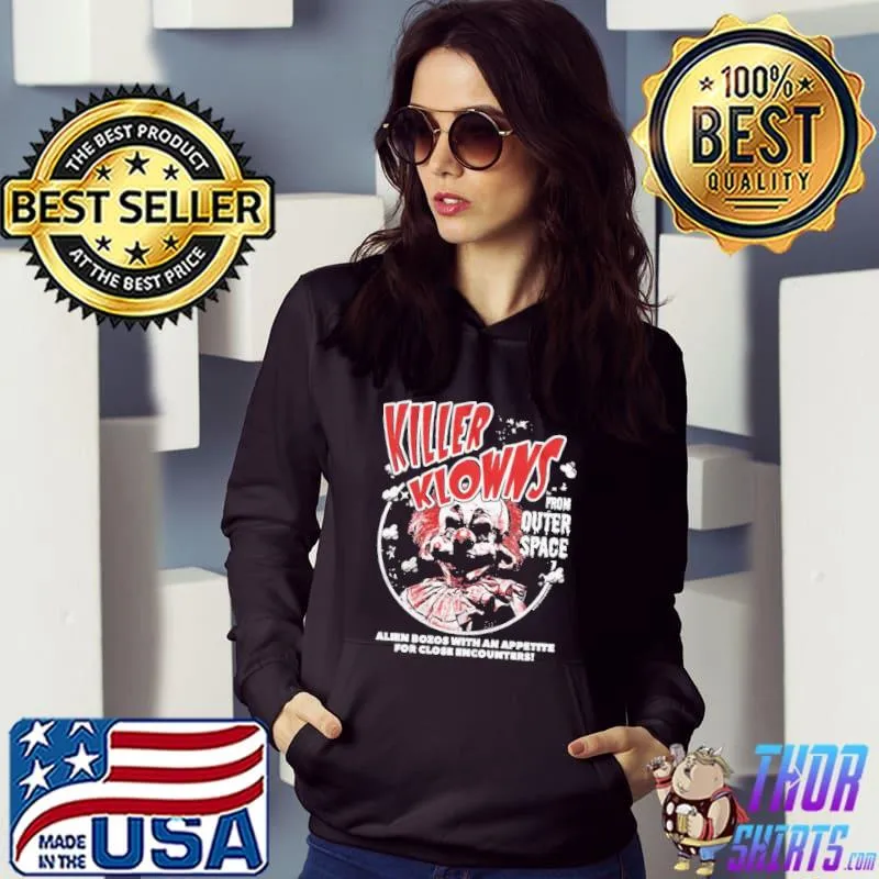 Funny alien bozos killer klowns funny outer space retro style halloween spooky night s Hoodie