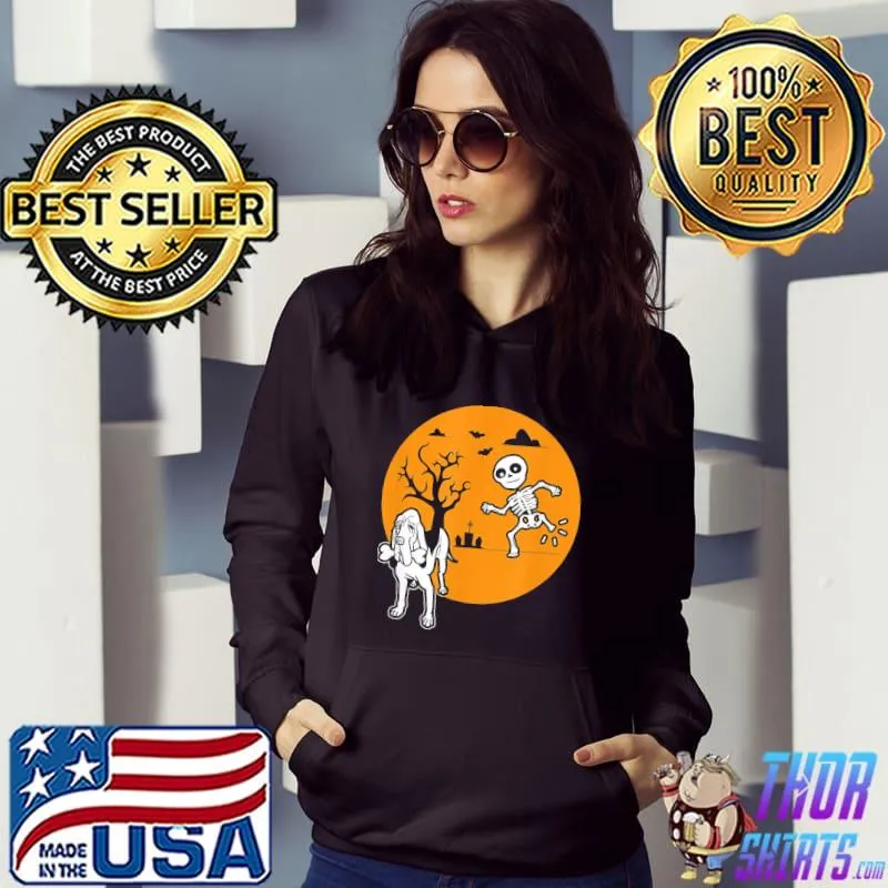 Funny bloodhound skeleton bone halloween costume dog owners funny halloween classic s Hoodie