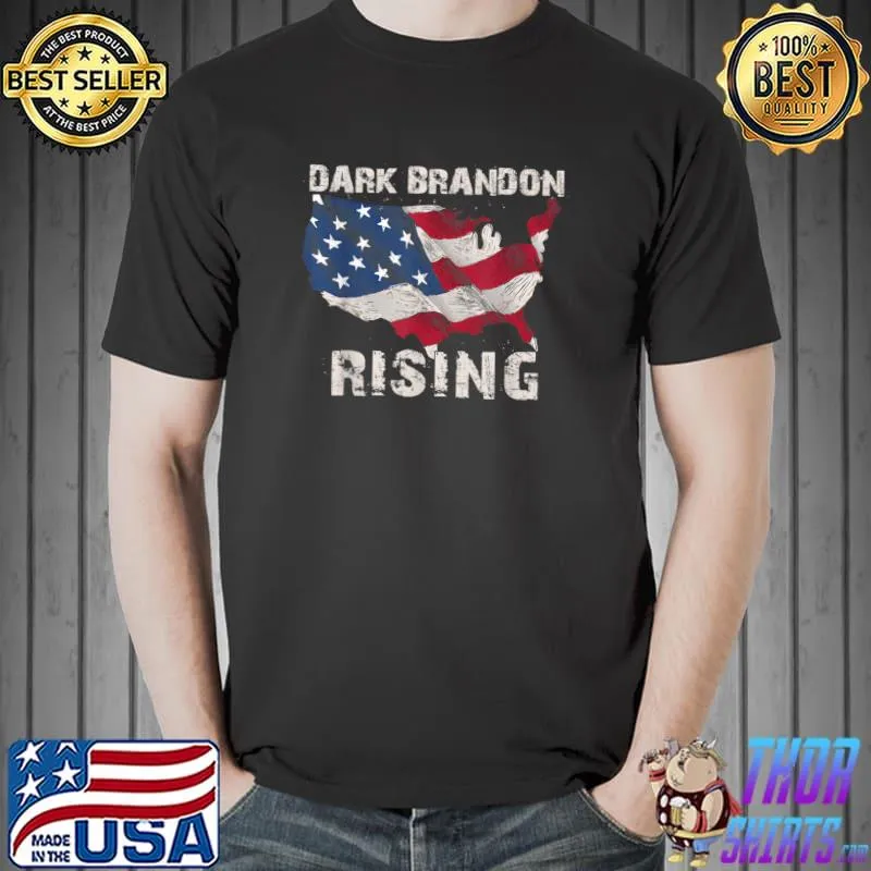 Funny Dark Brandon Rising America Flag Men Women Patriot Classic T-Shirt