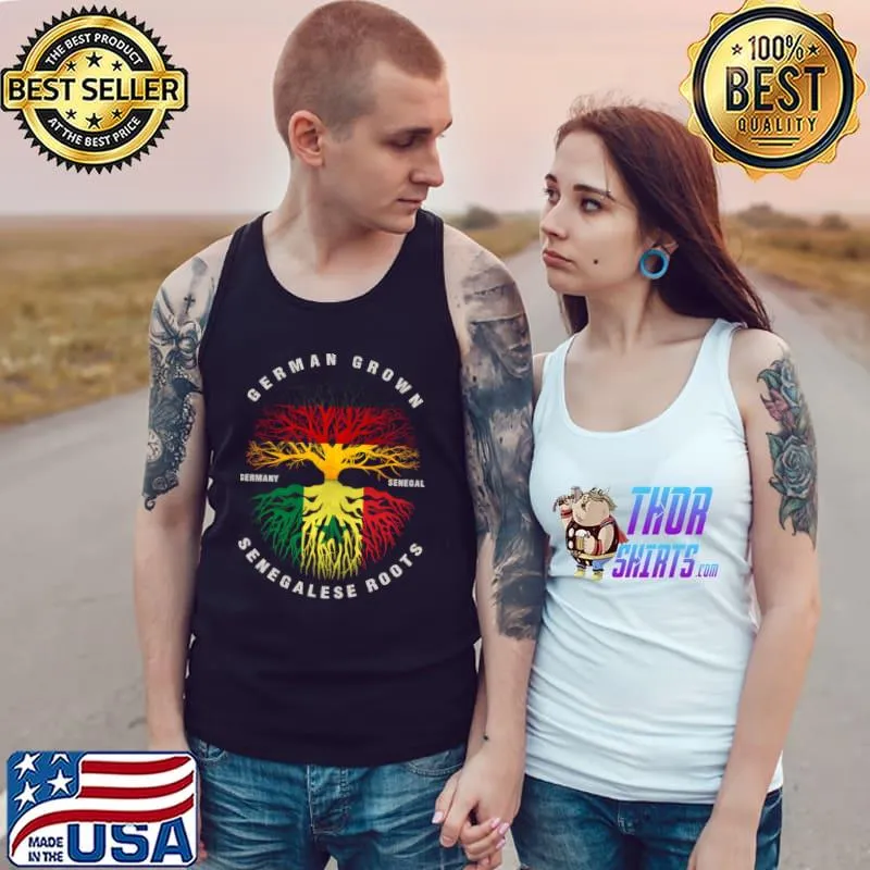German Grown Senegalese Roots Senegal Flag Germany Flag T-Shirt Tank Top