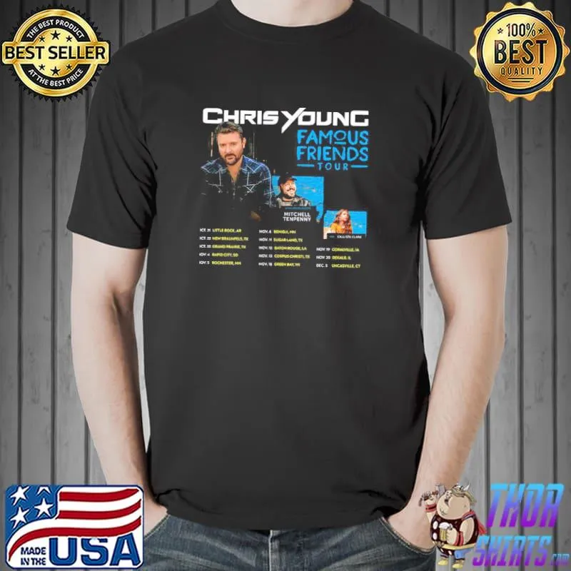 Graphic famous friends tour 2021 chris young trending design classic shirt