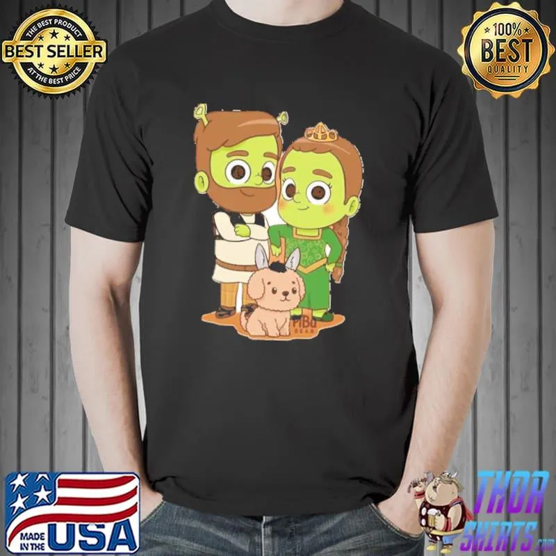 Green couple pibubear classic shirt