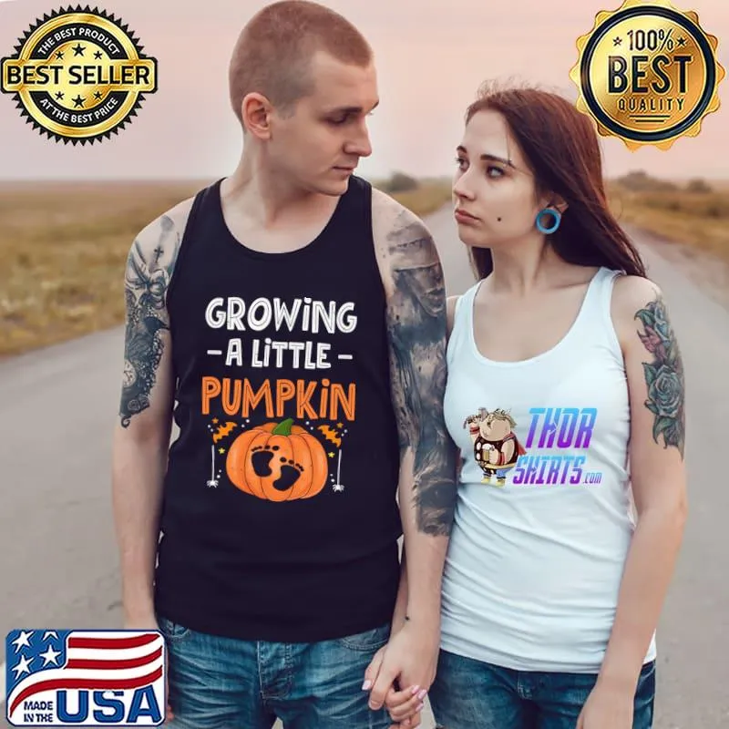 Growing a little pumpkin bats halloween T-Shirt Tank Top