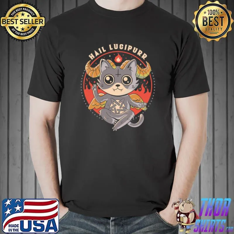 Hail Lucipurr Baphomet Cat T-Shirt