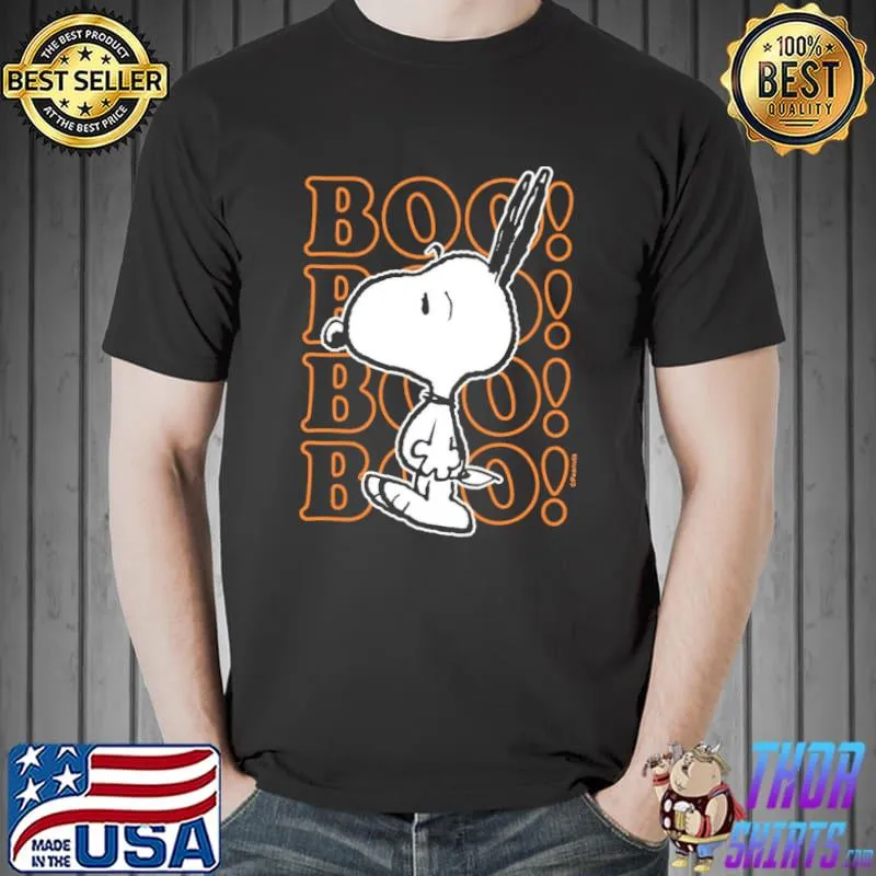 Halloween Snoopy Peanuts halloween boo Snoopy scared classic shirt